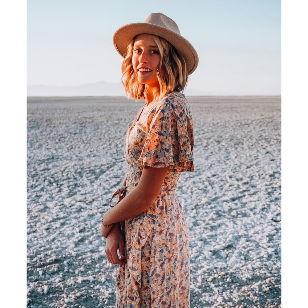 The Adventure Dress it’s a wrap dress with a midi length 100% soft Rayon